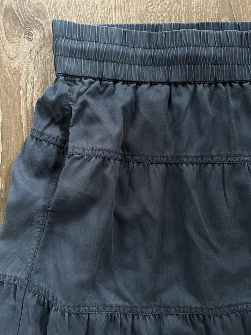 NWT Quince Tencel Tiered Maxi Skirt in Midnight Blue - Picture 7 of 12